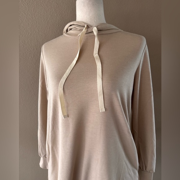 Light tan Hoodie tunic versatile dress - Picture 4 of 8